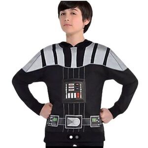 Disney Star Wars Darth Vader Hoodie Jedi Masked Full Zip Kids Size L/XL Up to 16